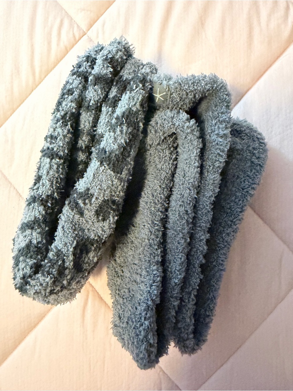 Barefoot Dreams Cozy Gray Fuzzy Socks — Set of Two
